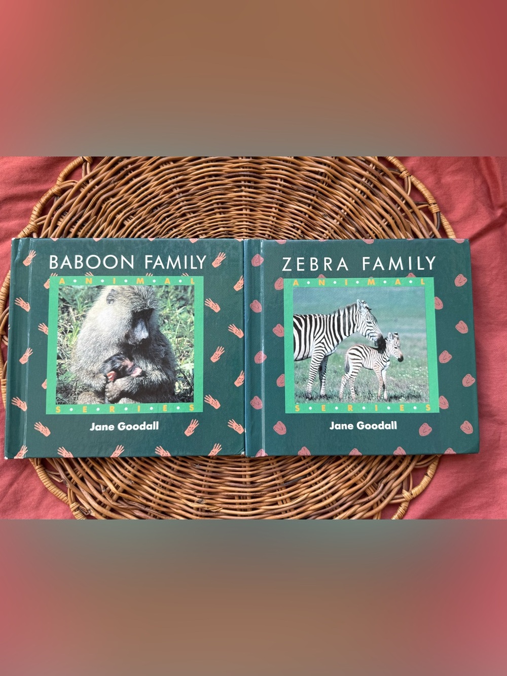 ✨Vintage Jane Goodall Family Series Books - Baboon & Zebra Family  Kids Books